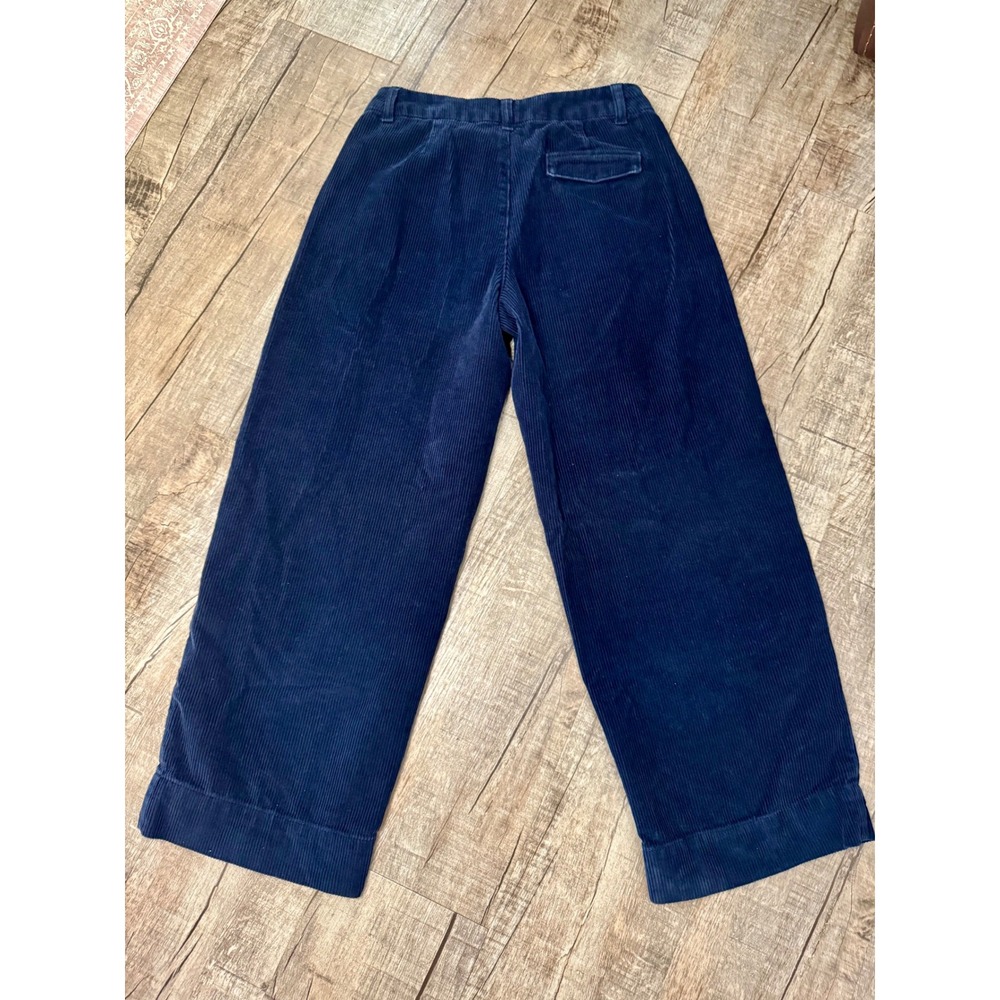 Old Navy High-Rise Wide Leg Corduroy Pants Navy Blue Womens Size 2 Petite - Picture 9 of 11
